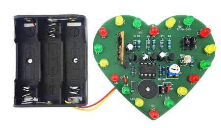 Радиоконструктор Светящееся сердце, 3*AA не в комплекте, TJ-56-269