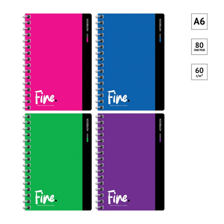 Записная книжка ArtSpace А6 80л. "Моноколор. Fine color", Зк6к80гр_26892