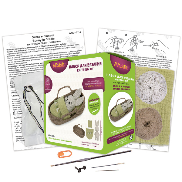 Набор для вязания "Miadolla" AMG-0114 Зайка в люльке