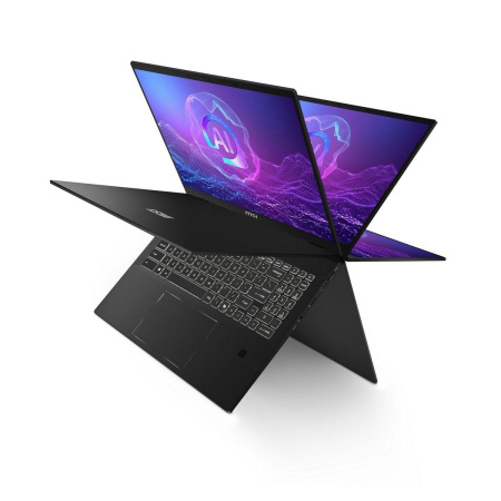 Ноутбук MSI Summit Pro 16 AI A2HVETG-084RU Core Ultra 9 285H 32Gb SSD1Tb NVIDIA GeForce RTX4050 6Gb 16" IPS Touch QHD+ (2560x1600) Windows 11 Pro black WiFi BT Cam (9S7-159631-084)