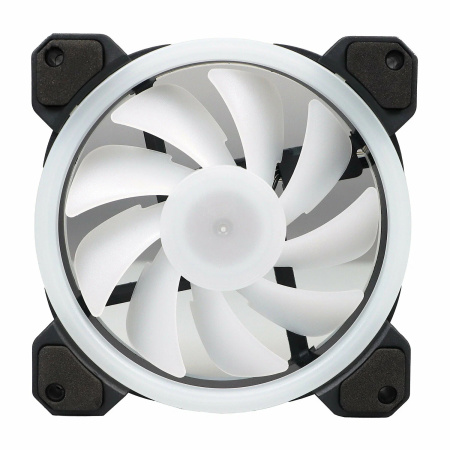 Кулер в корпус 120x120x25 TESLA RGB 120-LD (hydrodynamic/1200rpm/3pin+molex/RGB/белый)