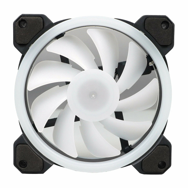 Кулер в корпус 120x120x25 TESLA RGB 120-LD (hydrodynamic/1200rpm/3pin+molex/RGB/белый)