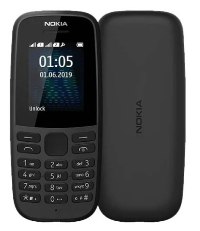 Сотовый Nokia 105 DS Чёрный 2sim/1.77"/160*120/4Mb/800мАч/моноблок