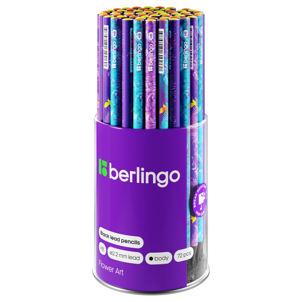 Карандаш ч/гр. BERLINGO "Flower Art" HB (BP00S20)