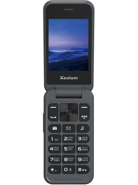 Сотовый Xenium X680 Dark Gray 2sim/2.8"/320*240/32Mb/microSD/0.3Мп/Bt/1800мАч/раскладушка