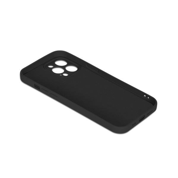 Чехол силиконовый с микрофиброй для iPhone 13 Pro DF iOriginal-11 (black)