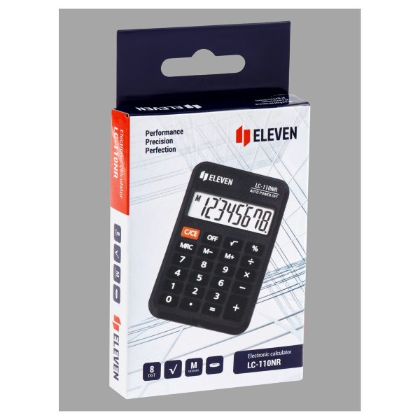 Калькулятор ELEVEN LC-110NR 8 разряд, карманный