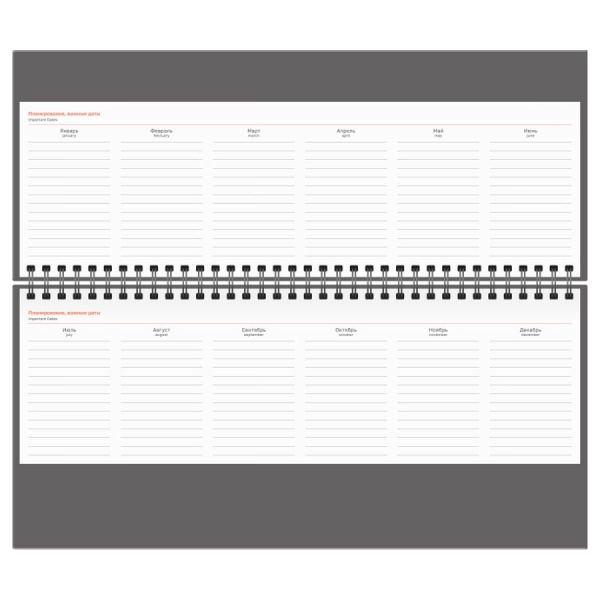 Планинг BG недатир.,56л., "Ariane. Black" Pu_21845