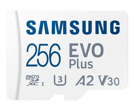 Карта памяти MicroSDXC 256Gb Samsung EVO Plus Class10 UHS-I U3 V30 [MB-MC256SA/EU] (SD адаптер)