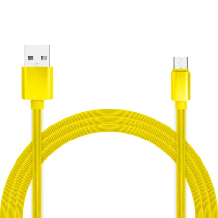 Кабель MicroUSB(m) - USB(m) Jet.A, 1м, QC 3.0, 2A, желтый (JA-DC24)