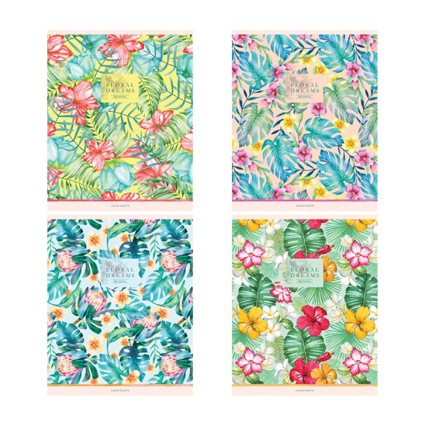 Тетрадь 80л. лин. "Цветы. Flowers for dreams" BG (Т80л_29815)