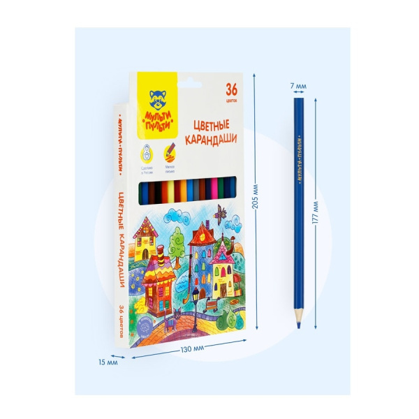 Карандаши 36цв. Мульти-Пульти "Невероятные приключения" CP_41051