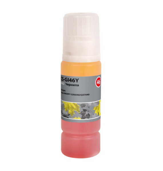 Чернила Cactus CS-GI46Y желтый135мл для Canon MAXIFY GX6040/GX7040