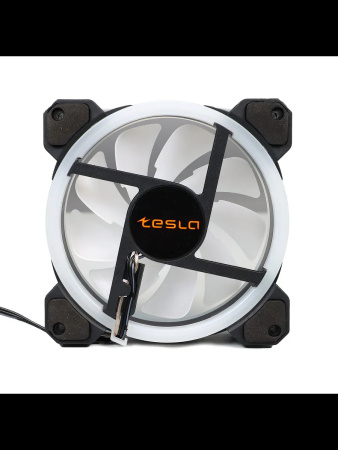 Кулер в корпус 120x120x25 TESLA RGB 120-LD3 (hydrodynamic/1200rpm/3pin+molex/RGB/белый)(набор из 3 кулеров)