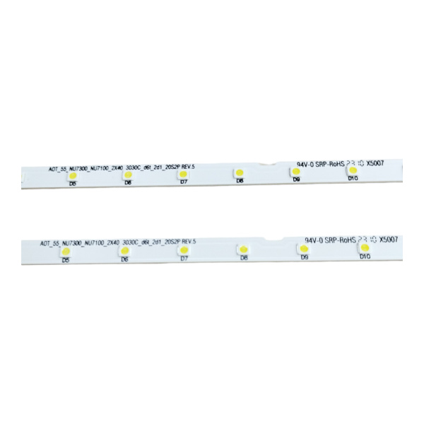Подсветка матрицы 55" AOT_55_NU7300_NU7100_2x40LED 2шт, 40LED, 596, Samsung UE55N5500 UE55NU7000