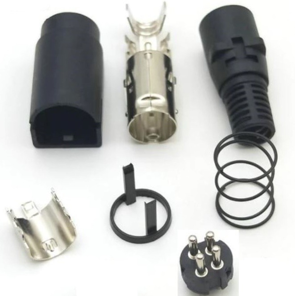 Разъем mini DIN4M, штекер, кабельный, пластик