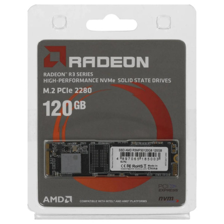 Твердотельный накопитель SSD AMD Radeon R3 Series  M2.2280 120GB