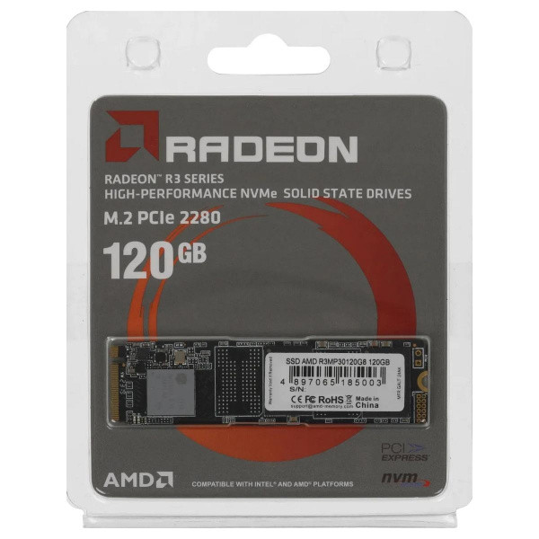 Твердотельный накопитель SSD AMD Radeon R3 Series  M2.2280 120GB