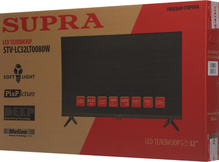 Телевизор LED Supra 32" STV-LC32LT0080W черный HD 60Hz DVB-T DVB-T2 DVB-C DVB-S DVB-S2 USB (RUS)
