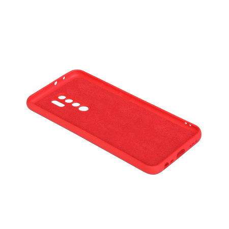 Чехол силиконовый с микрофиброй для Xiaomi Redmi 9 DF xiOriginal-12 (red)