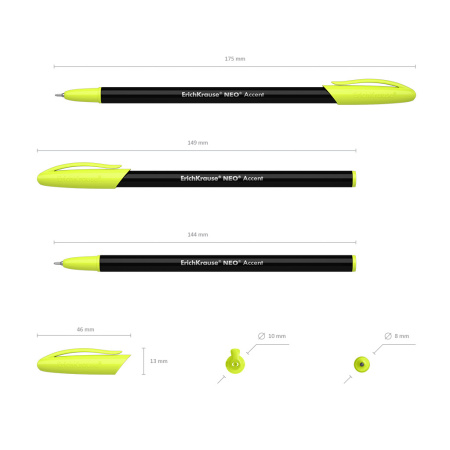 Ручка шариковая Erich Krause "Neo Stick Accent" 0,7мм., синяя (55386)