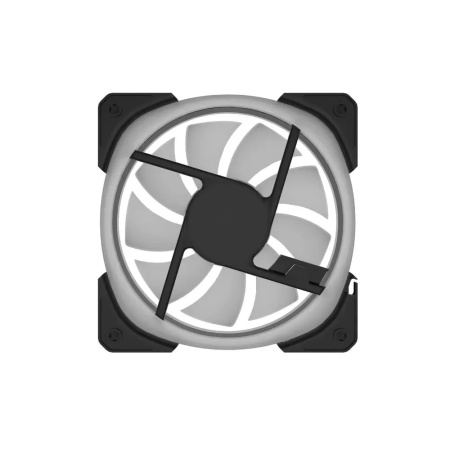 Кулер в корпус 120х120х25 Powercase (СM21-12 ARGB) Black (800-1500prm/4pin+ARGB Sync/подшипник гидравлический/ARGB)