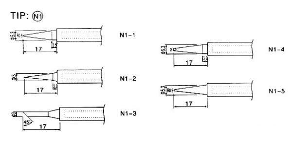 Жало паяльника long life N1-3
