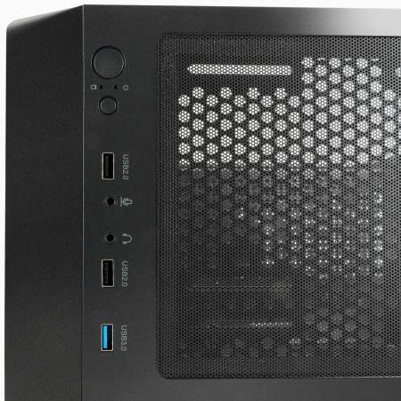 Корпус ATX Б_БП XASTRA A407 4ARGB Black (USB3.0,Audio,TG,черный,Mesh,4х120мм ARGB,CPU Cooler до 165мм, VGA до 340мм)[A407-4FC12A]