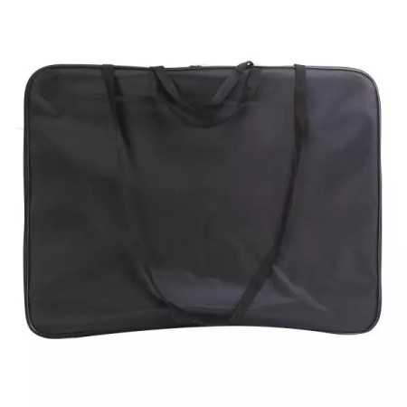 Папка на молнии с ручками А2 ПЧЕЛКА ткань, черная ПДМ-5