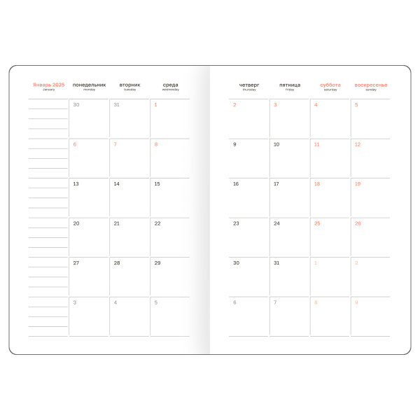 Ежедневник BG А6 176л. 2025г. "Nebraska. Blue", синий DdA6_61011