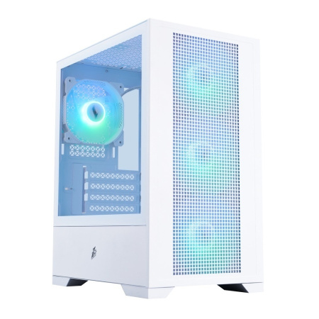 Корпус mATX Б_БП 1STPLAYER Go2 ARGB White (USB3.0, Audio, 4x120mm ARGB,белый)[Go2-WH-4F7-W]