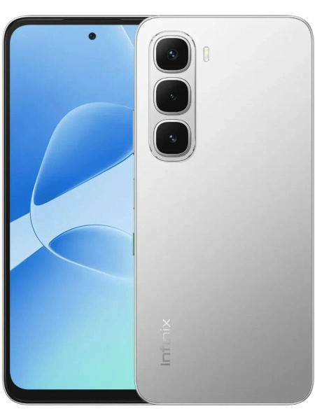 Смартфон INFINIX Hot 60i 8Гб 256Гб Titanium Silver 6.7", IPS, 1600*720, 2*2+6*1.8ГГц, 50Мп, 8Мп, 4G, NFC, 5200мАч, And 15