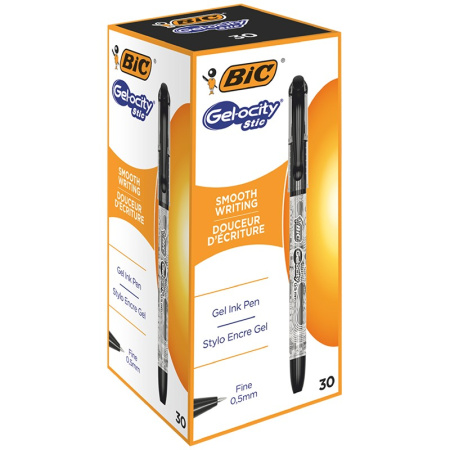 Ручка гелевая BIC "Gelocity Stic", черный, 0,5мм, грип CEL1010266