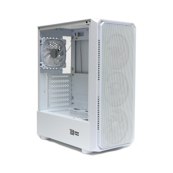 Корпус ATX Б_БП BaseTech eXtreme GFX-03 (USB3.0,Audio,TG,белый,4х120мм RGB)[BT-GFX-03W-MESH-4F-RGB]