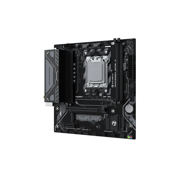 Мат.плата SocAM5 AMD B850 MAXSUN MS-Challenger B850M-K WIFI (mATX,2DDR5,M.2,PCI-E16,PCI-E,HDMI,PC6800,Wi-Fi 6,BT 5.3)