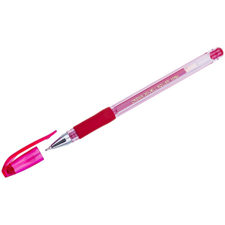 Ручка гелевая CROWN "Hi-Jell Needle Grip" красная 0,7мм HJR-500RNB