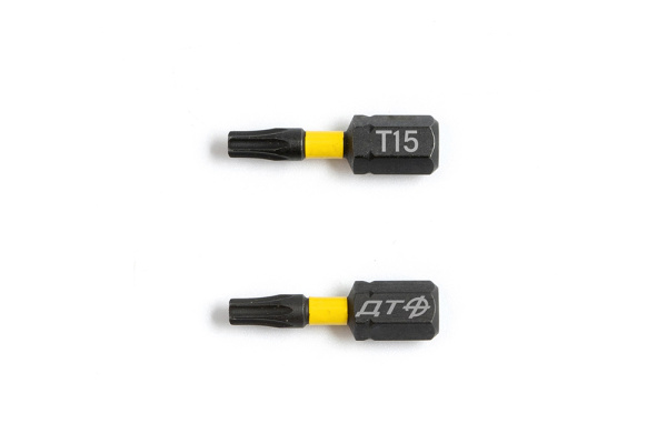 Бита Torx Tamper T15 TR l=25мм S2 (под патрон 1/4" Hex), 2 штуки, ударная, Дело техники 794402