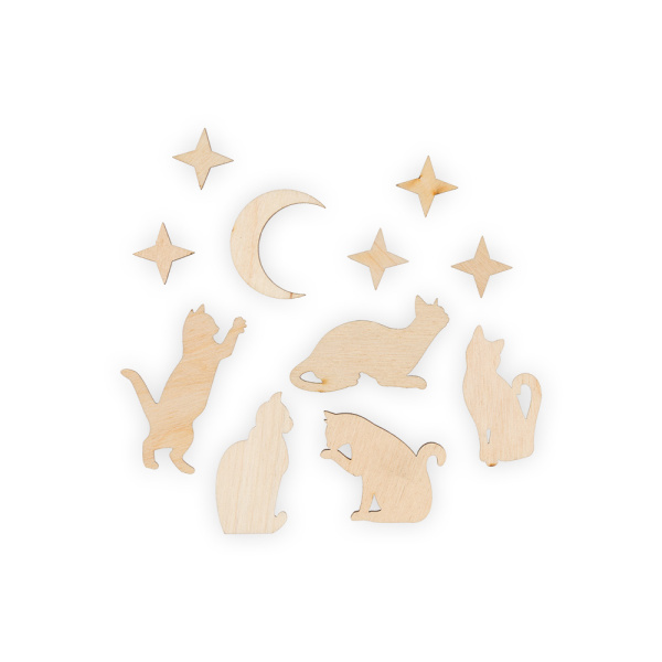 Набор "Mr. Carving" ВД-755 "Кошечки с луной" фанера 0.3 см