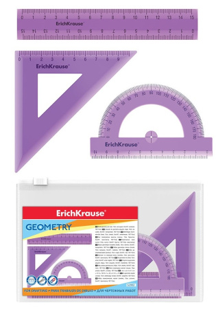 Набор чертежный ErichKrause "Standard" сиреневый (52992)