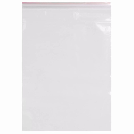 Пакет с замком BRAUBERG "зиплок" (гриппер), КОМПЛЕКТ 100шт., 300х400мм, 80 мкм (608181)