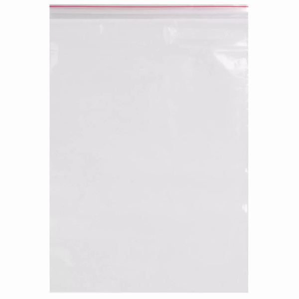 Пакет с замком BRAUBERG "зиплок" (гриппер), КОМПЛЕКТ 100шт., 300х400мм, 80 мкм (608181)