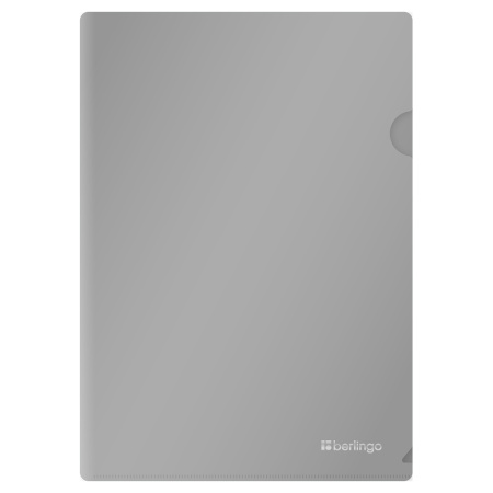 Папка-уголок А4 200мкм. BERLINGO "Metallic" серый (LFp_04396)