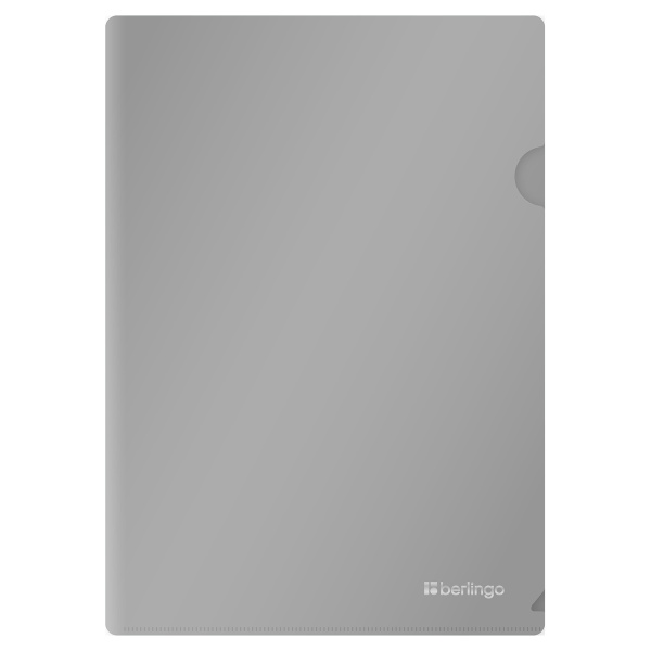 Папка-уголок А4 200мкм. BERLINGO "Metallic" серый (LFp_04396)