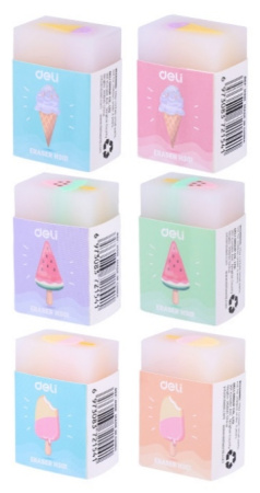 Ластик DELI прямоугольный 38х25х17мм (EH301)