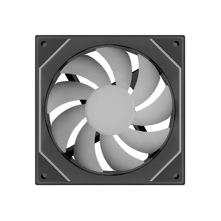 Кулер в корпус 120х120х25 Powercase (M52-12 ARGB) Black (600-1800prm/4pin PWM (M+F)+ 3pin ARGB (M+F)/53.71 CFM/36.5дБ/подшипник гидравлический/ARGB)