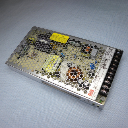 Блок питания в корпусе 12в, 17а, IP20, 215*115*30мм, Mean Well LRS-200-12