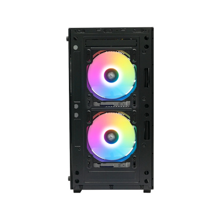 Корпус mATX Б_БП XASTRA A306M 3FRGB Black (USB3.0,Audio,TG,черный,Mesh,3х120мм FRGB,CPU Cooler до 155мм, VGA до 275мм)[A306M-3FC12F]
