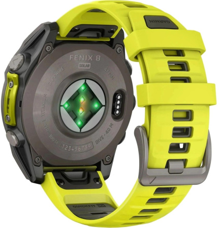 Смарт-часы Garmin Fenix 8 Solar 47мм 1.3" MIP корп.серебристый рем.желтый (010-02906-21)
