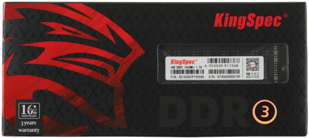 Модуль памяти DIMM DDR3 4Гб 1600МГц Kingspec (KS1600D3P15004G) CL11