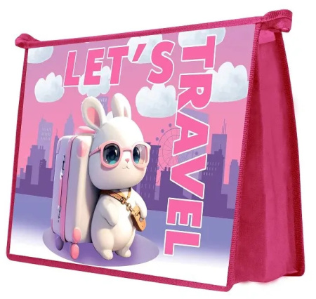 Папка для тетрадей А4 ПЧЕЛКА "Заяц-путешественник" на молнии ПМ-А4-291